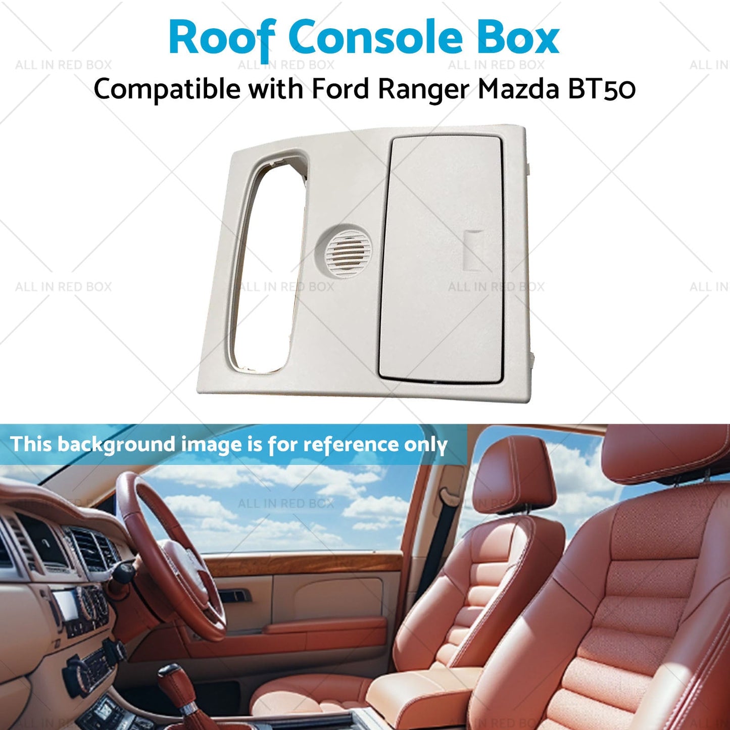 Roof Console Box Sunglass Holder Suitable For Ford Ranger Mazda BT50 12-20 Gray?-2