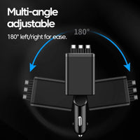 Chargeur de voiture rétractable 7 en 1, 120W, charge rapide, adaptateur d'alimentation USB type - c avec câble rétractable LED - AutoTech car shop
