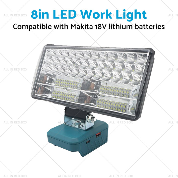 8in LED Work Light Suitable For Makita 18V Li-Ion Battery Workshop Flashlight-4