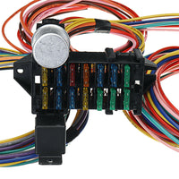 14 Circuit Wiring Harness Street Hot Rat Rod Custom Universal Wire Kit-1