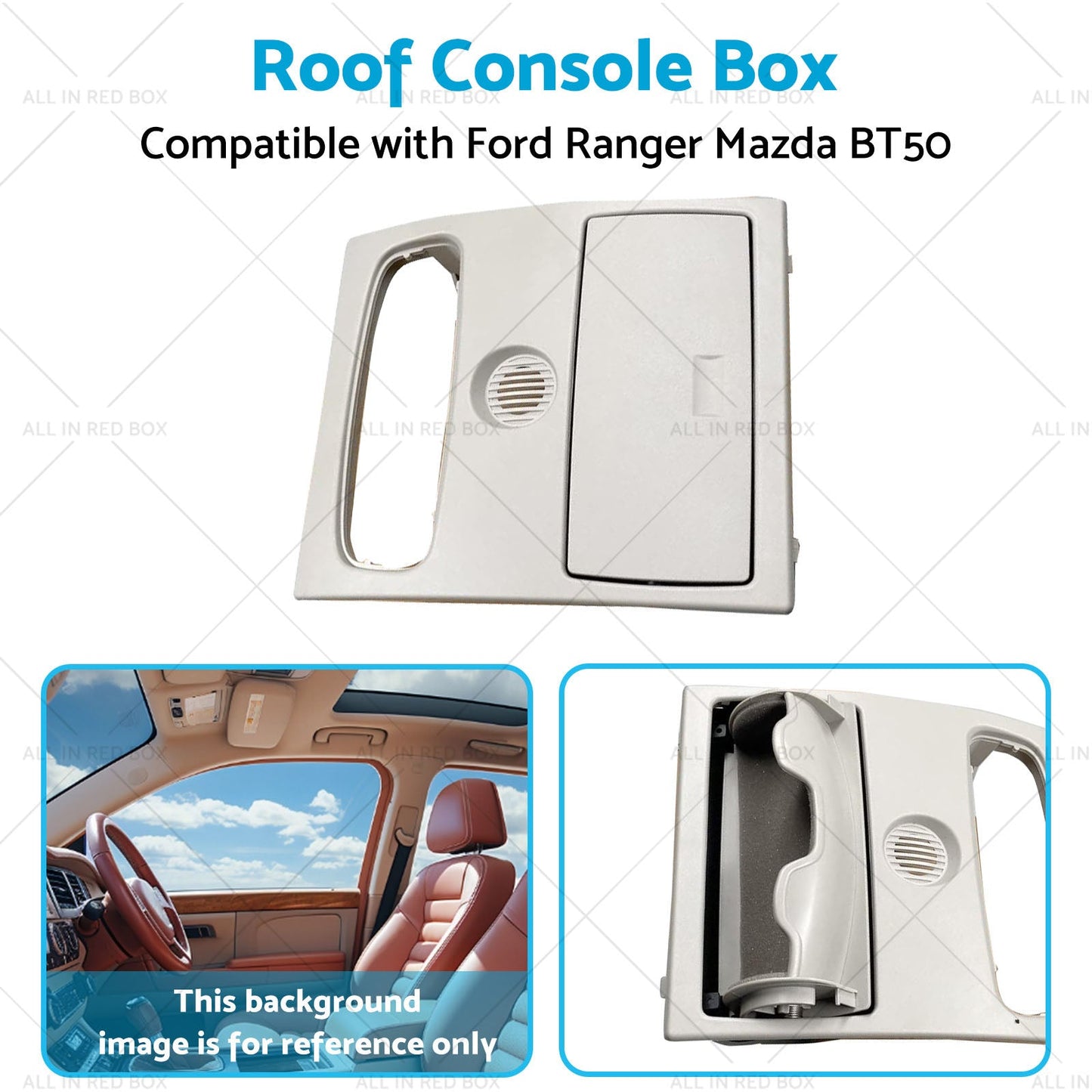 Roof Console Box Sunglass Holder Suitable For Ford Ranger Mazda BT50 12-20 Gray?-3
