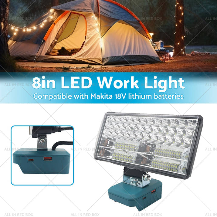 8in LED Work Light Suitable For Makita 18V Li-Ion Battery Workshop Flashlight-1